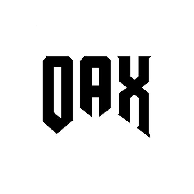 Diseño de logotipo de letra OAX para la compañía de tecnología OAX diseño de logotipo combinación de colores blanco y negro OAX logotipo OAX vector OAX diseño OAX icono OAX alfabeto OAX tipografía logotipo diseño