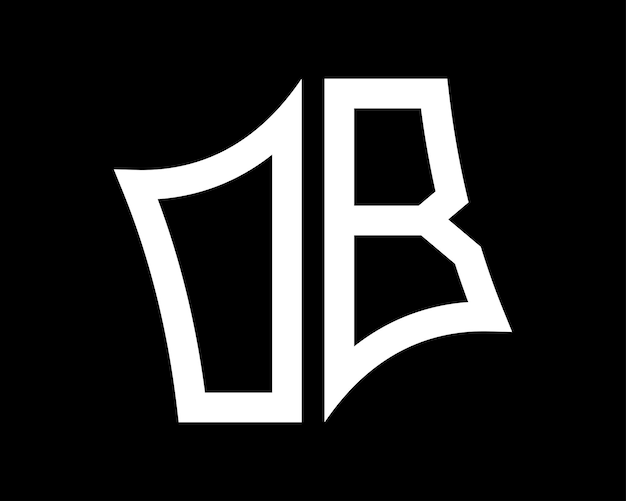 El diseño del logotipo de la letra OB es arte vectorial
