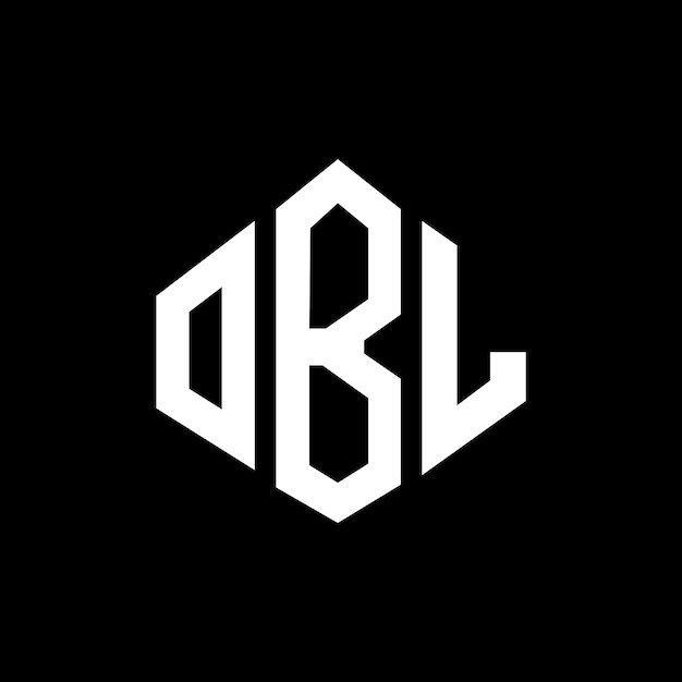 Diseño de logotipo de letra OBL con forma de polígono OBL poligono y forma de cubo diseño de logotipo OBL hexágono patrón de logotipo vectorial colores blanco y negro OBL monograma negocio y logotipo de bienes raíces