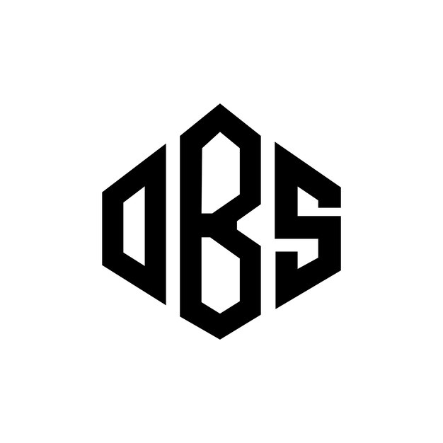 Diseño de logotipo de letra OBS con forma de polígono OBS poligono y forma de cubo diseño de logotipo OBS hexágono modelo de logotipo vectorial colores blanco y negro OBS monograma logotipo de negocios y bienes raíces