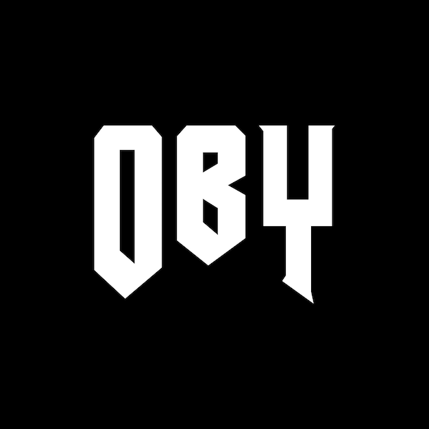 Diseño de logotipo de letra OBY para una empresa de tecnología OBY diseño de logotipo combinación de colores blanco y negro OBY logotipo OBY vector OBY diseño OBY icono OBY alfabeto OBY tipografía diseño del logotipo