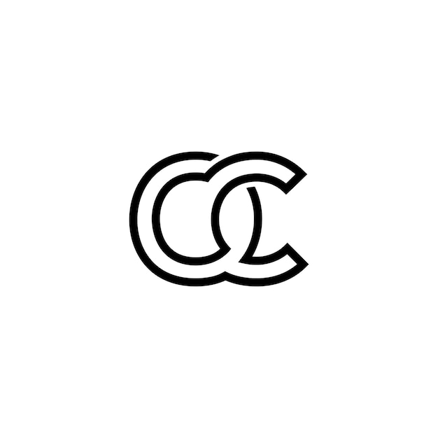 Diseño del logotipo de la letra OC con estilo minimalista moderno