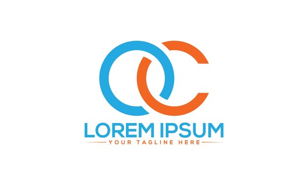 Diseño de logotipo de letra OC Vector de diseño de logotipo de letra OC creativo y profesional