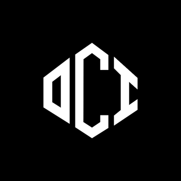 Diseño de logotipo de letra OCI con forma de polígono OCI poligono y forma de cubo diseño de logotipo OCI hexágono modelo de logotipo vectorial colores blanco y negro OCI monograma negocio y logotipo de bienes raíces