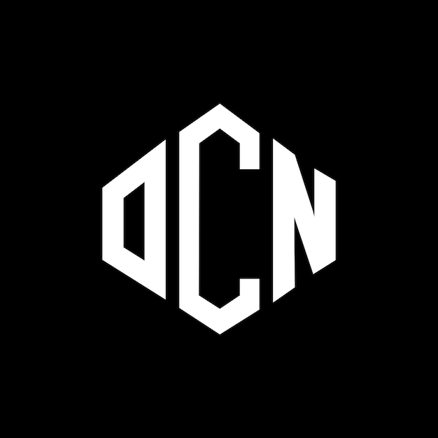 Diseño del logotipo de la letra OCN con forma de polígono OCN diseño del logotipo en forma de póligono y cubo OCN hexágono modelo de logotipo vectorial colores blanco y negro OCN monograma negocio y logotipo inmobiliario