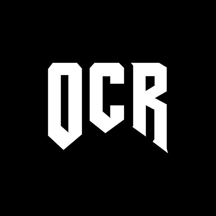 Vector diseño de logotipo de letra ocr para una empresa de tecnología diseño del logotipo ocr combinación de colores blanco y negro logotipo ocr vector ocr diseño del icono ocr alfabeto ocr tipo de logotipo