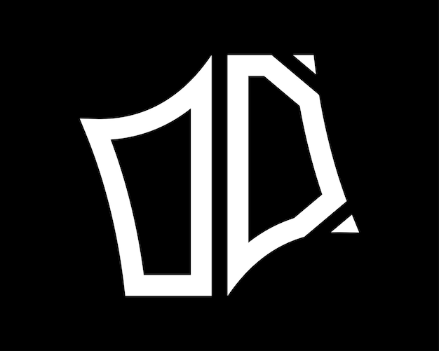 El diseño del logotipo de la letra OD es un arte vectorial.