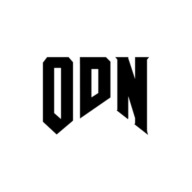 Diseño de logotipo de letra ODN para una empresa de tecnología Diseño del logotipo ODN combinación de colores blanco y negro Logotipo ODN Vector Diseño ODN Icono ODN Alfabeto ODN Tipografía diseño del logotipo