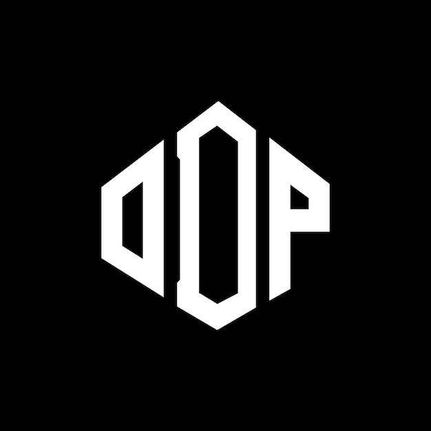 Diseño de logotipo de letra ODP con forma de polígono ODP poligono y forma de cubo diseño de logotipo ODP hexágono modelo de logotipo vectorial colores blanco y negro ODP monograma logotipo de negocios y bienes raíces