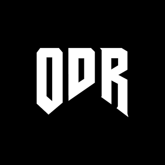 Diseño de logotipo de letra ODR para una empresa de tecnología Diseño del logotipo ODR combinación de colores blanco y negro Logotipo ODR Vector ODR Diseño del icono ODR Alfabeto ODR Tipografía Logotipo