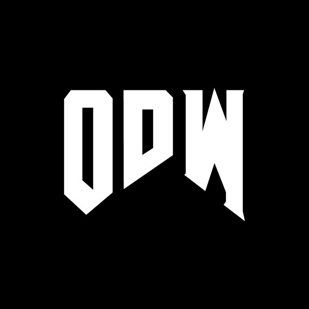 Diseño de logotipo de letra ODW para una empresa de tecnología Diseño del logotipo ODW combinación de colores blanco y negro Logotipo ODW vector diseño ODW icono ODW alfabeto ODW tipografía diseño del logotipo
