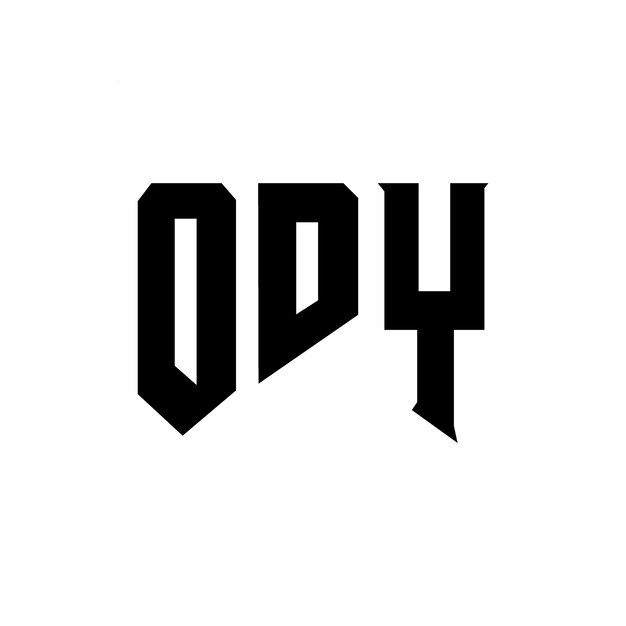 Diseño de logotipo de letra ODY para una empresa de tecnología Diseño del logotipo ODY combinación de colores blanco y negro Logotipo ODY Vector ODY Diseño del icono ODY Alfabeto ODY Tipografía diseño del logotipo
