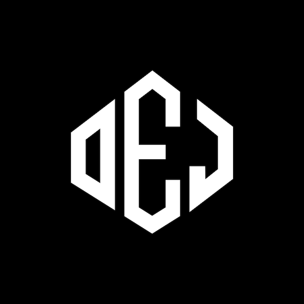 Diseño de logotipo de letra OEJ con forma de polígono OEJ poligono y forma de cubo diseño de logotipo OEJ hexágono patrón de logotipo vectorial colores blanco y negro OEJ monograma negocio y logotipo de bienes raíces
