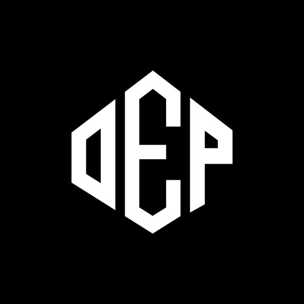 Diseño del logotipo de la letra OEP con forma de polígono OEP poligono y forma de cubo diseño del logotipo OEP hexágono modelo de logotipo vectorial colores blanco y negro OEP monograma negocio y logotipo de bienes raíces