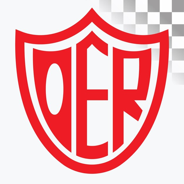 Diseño de logotipo de letra OER
