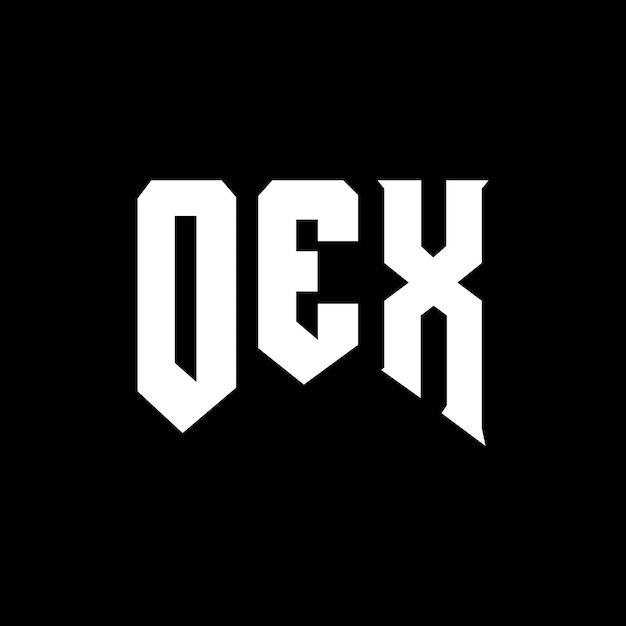 Diseño de logotipo de letra OEX para la compañía de tecnología OEX diseño de logotipo combinación de colores blanco y negro OEX logotipo OEX vector OEX diseño OEX icono OEX alfabeto OEX tipografía diseño de logotip