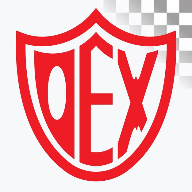 Diseño de logotipo de letra OEX