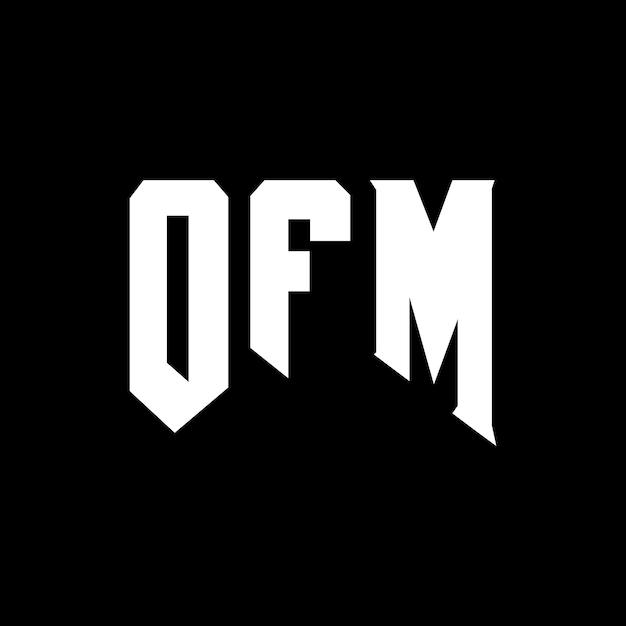 Diseño de logotipo de letra OFM para una empresa de tecnología Diseño del logotipo OFM combinación de colores blanco y negro Logotipo OFM Vector Diseño OFM Icono OFM Alfabeto OFM Tipografía Logotipo Diseño