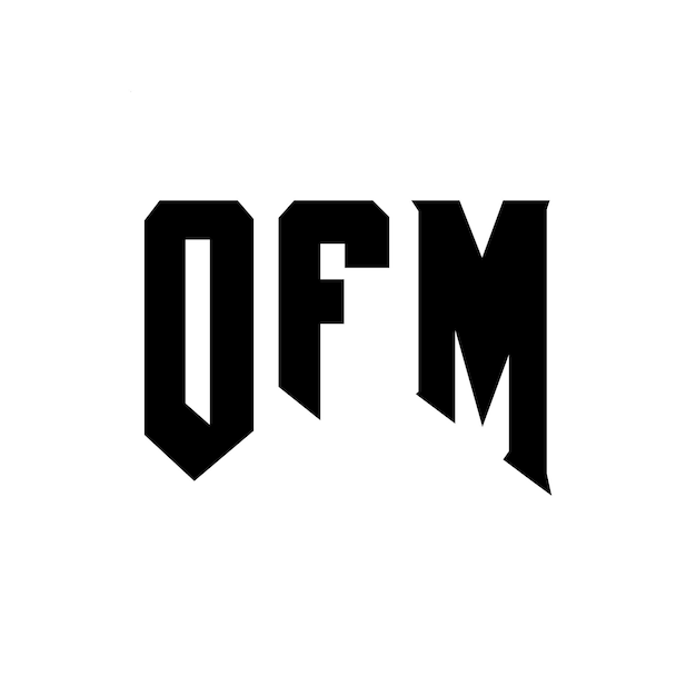 Diseño de logotipo de letra OFM para una empresa de tecnología Diseño del logotipo OFM combinación de colores blanco y negro Logotipo OFM Vector Diseño OFM Icono OFM Alfabeto OFM Tipografía Logotipo Diseño