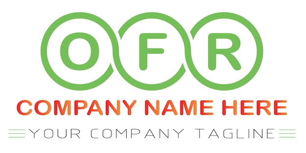 Diseño de logotipo de letra OFR