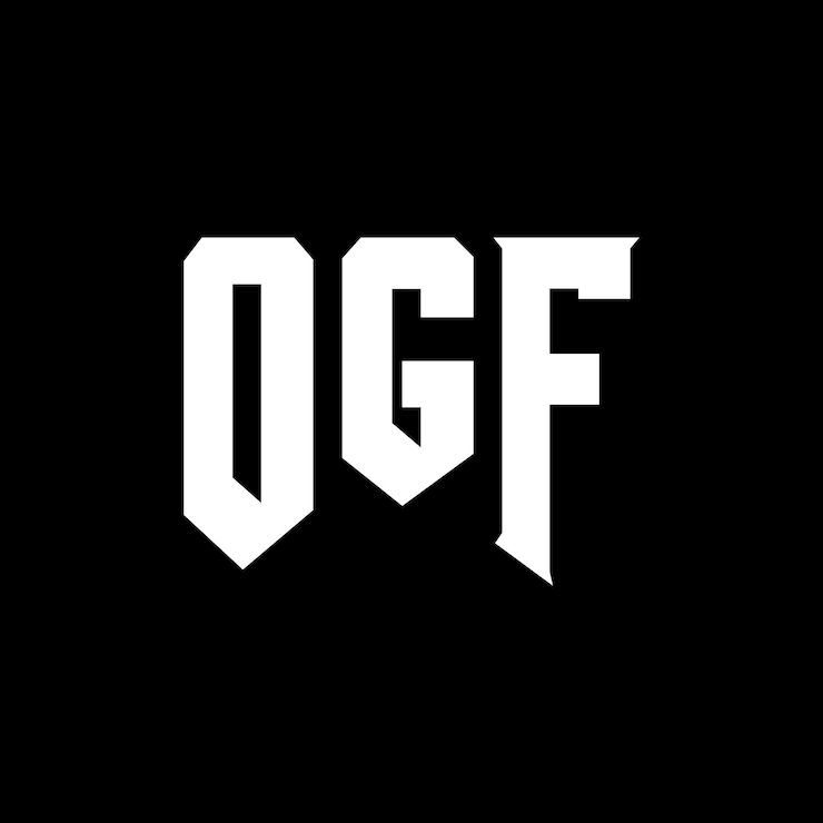 Vector diseño de logotipo de letra ogf para empresa de tecnología ogf diseño de logotipo combinación de colores blanco y negro ogf logotipo ogf vector ogf diseño ogf icono ogf alfabeto ogf tipografía diseño del logotipo