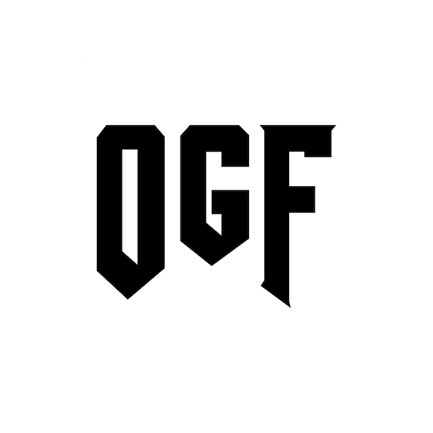 Diseño de logotipo de letra OGF para empresa de tecnología OGF diseño de logotipo combinación de colores blanco y negro OGF logotipo OGF vector OGF diseño OGF icono OGF alfabeto OGF tipografía diseño del logotipo
