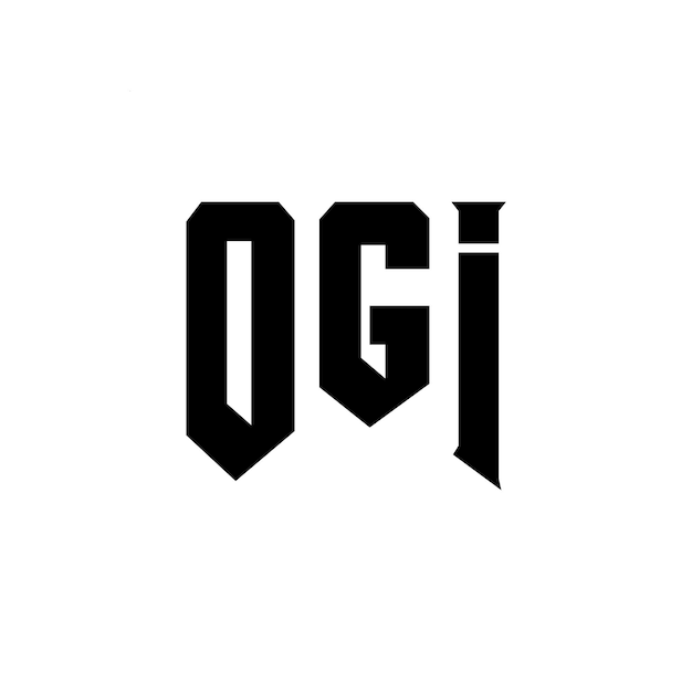 Diseño de logotipo de letra OGI para una empresa de tecnología Diseño del logotipo OGI combinación de colores blanco y negro Logotipo OGI vector diseño OGI icono OGI alfabeto OGI tipografía diseño del logotipo