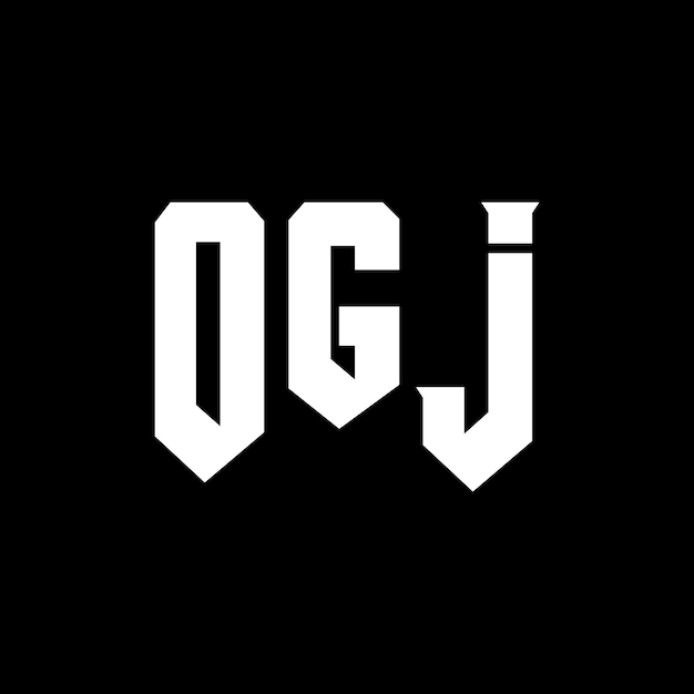 Diseño de logotipo de letra OGJ para una empresa de tecnología OGJ diseño de logotipo combinación de colores blanco y negro OGJ logotipo OGJ vector OGJ diseños OGJ icono OGJ alfabeto OGJ tipografía logotipo diseño