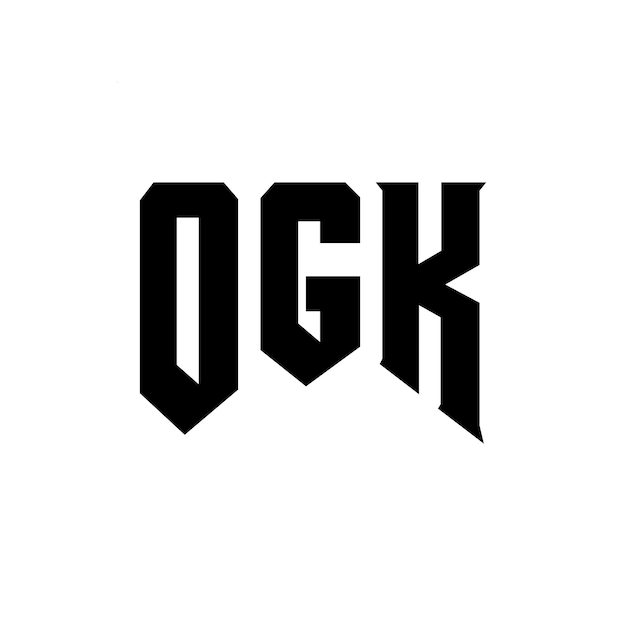 Diseño de logotipo de letra OGK para una empresa de tecnología OGK diseño de logotipo combinación de colores blanco y negro OGK logotipo OGK vector OGK diseños OGK icono OGK alfabeto OGK tipografía diseño de logo