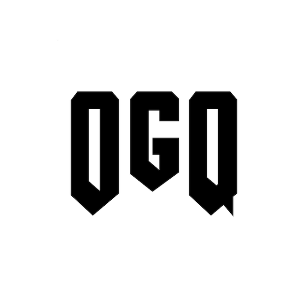 Diseño de logotipo de letra OGQ para una empresa de tecnología OGQ diseño de logotipo combinación de colores blanco y negro OGQ logotipo OGQ vector OGq diseño OGQ icono OGQ alfabeto OGQ tipografía diseño de logotip