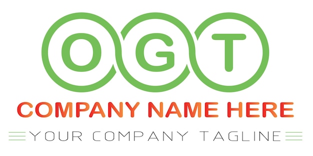 Diseño de logotipo de letra OGT