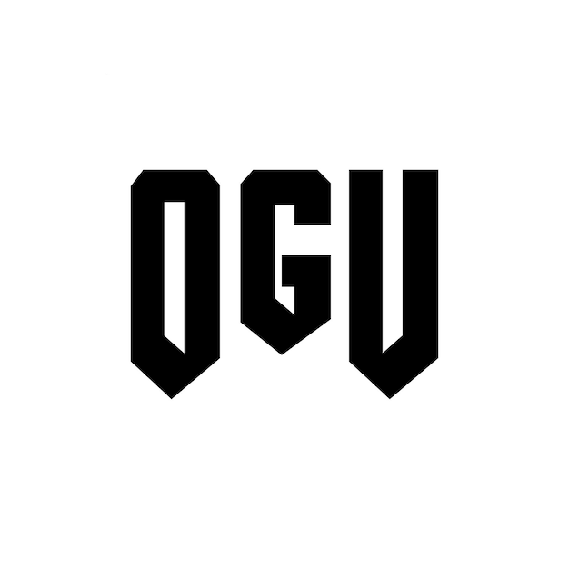 Diseño de logotipo de letra OGU para la empresa tecnológica OGU diseño de logotipo combinación de colores blanco y negro OGU logotipo OGU vector OGU diseño OGU icono OGU alfabeto OGU tipografía diseño del logotipo