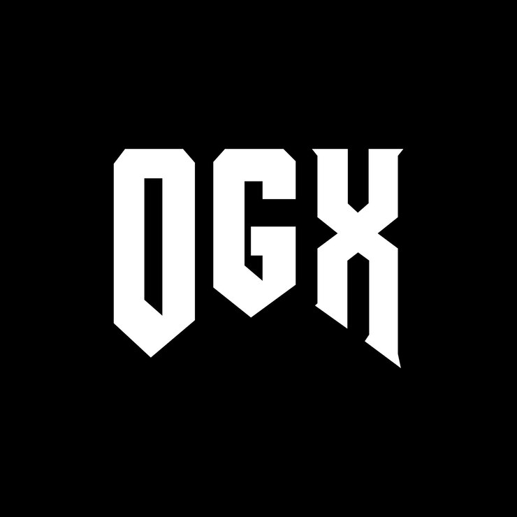 Vector diseño de logotipo de letra ogx para la compañía de tecnología ogx diseño de logotipo combinación de colores blanco y negro ogx logotipo ogx vector ogx diseño ogx icono ogx alfabeto ogx tipografía diseño de logotipo