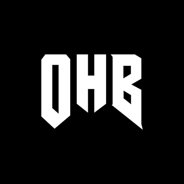 Diseño de logotipo de letra OHB para una empresa de tecnología Diseño del logotipo OHB combinación de colores blanco y negro Logotipo OHB vector diseño OHB icono OHB alfabeto OHB tipografía diseño del logotipo