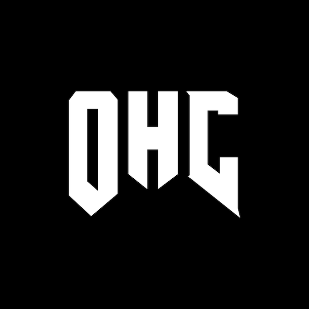 Diseño de logotipo de letra OHC para una empresa de tecnología OHC diseño de logotipo combinación de colores blanco y negro OHC logotipo OHC vector OHC diseño icono OHC alfabeto OHC tipografía diseño de logotip