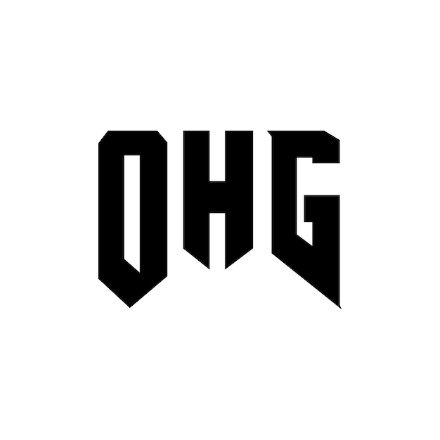 Diseño de logotipo de letra OHG para una empresa de tecnología Diseño de logos OHG combinación de colores blanco y negro Logotipo OHG Vector OHG Diseño de icono OHG Alfabeto OHG Tipografía diseño de logotipo