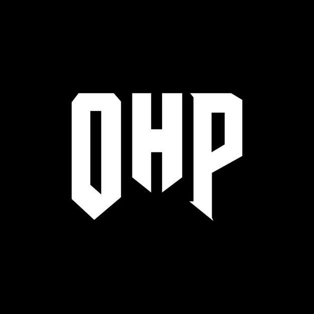 Diseño de logotipo de letra OHP para la compañía de tecnología OHP diseño de logotipo combinación de colores blanco y negro OHP logotipo OHP vector OHP diseño icono OHP alfabeto OHP tipografía diseño del logotipo