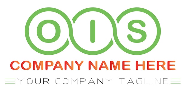 Diseño de logotipo de letra OIS