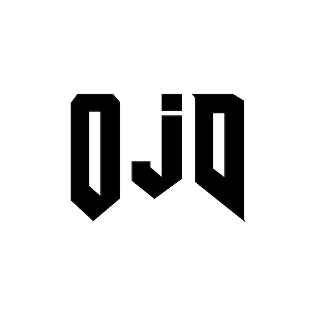 Diseño de logotipo de letra OJD para una empresa de tecnología Diseño del logotipo OJD combinación de colores blanco y negro Logotipo O JD vector Diseño OJD icono OJD alfabeto OJD tipografía diseño del logotipo
