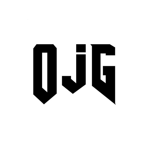 Diseño de logotipo de letra OJG para una empresa de tecnología OJG diseño de logotipo combinación de colores blanco y negro OJG logotipo OJG vector OJG diseño OJG icono OJG alfabeto OJG tipografía diseño de logotip