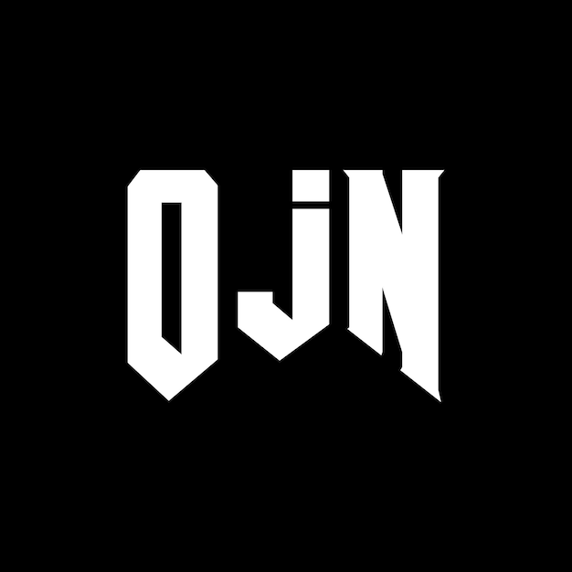 Diseño de logotipo de letra OJN para una empresa de tecnología Diseño del logotipo OJN Combinación de colores blanco y negro Logo OJN Vector OJN Diseño del icono OJN Alfabeto OJN Tipografía Logotipo