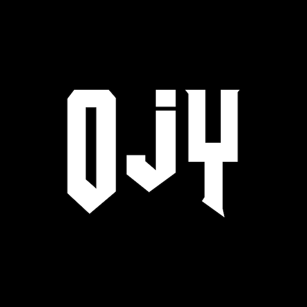 Diseño de logotipo de letra OJY para una empresa de tecnología Diseño del logotipo OJY combinación de colores blanco y negro OJY logotipo Vector OJY diseño OJY icono OJY alfabeto OJY tipografía diseño del logotipo