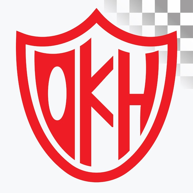 Diseño de logotipo de letra OKH