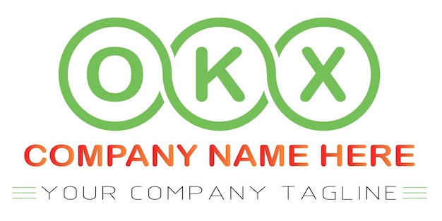 Diseño de logotipo de letra OKX