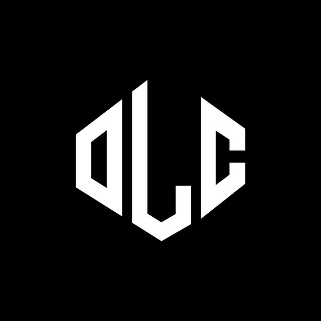 Diseño del logotipo de la letra OLC con forma de polígono OLC diseño del logotipo en forma de póligono y cubo OLC hexágono modelo de logotipo vectorial colores blanco y negro OLC monograma logotipo de negocios y bienes raíces