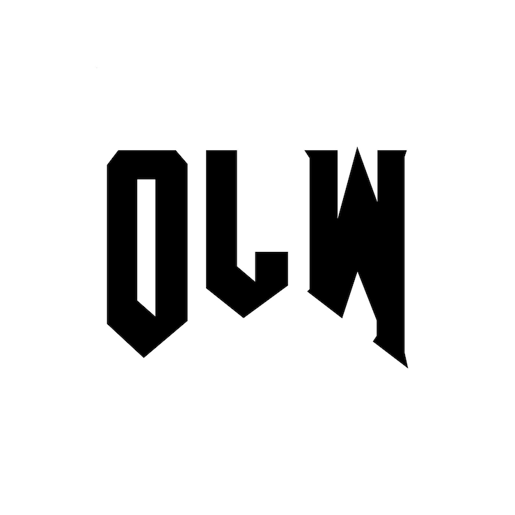 Vector diseño de logotipo de letra olw para una empresa de tecnología diseño de logotipo olw combinación de colores blanco y negro low logotipo low vector low diseño icono low alfabeto low tipografía low diseño de logotipo