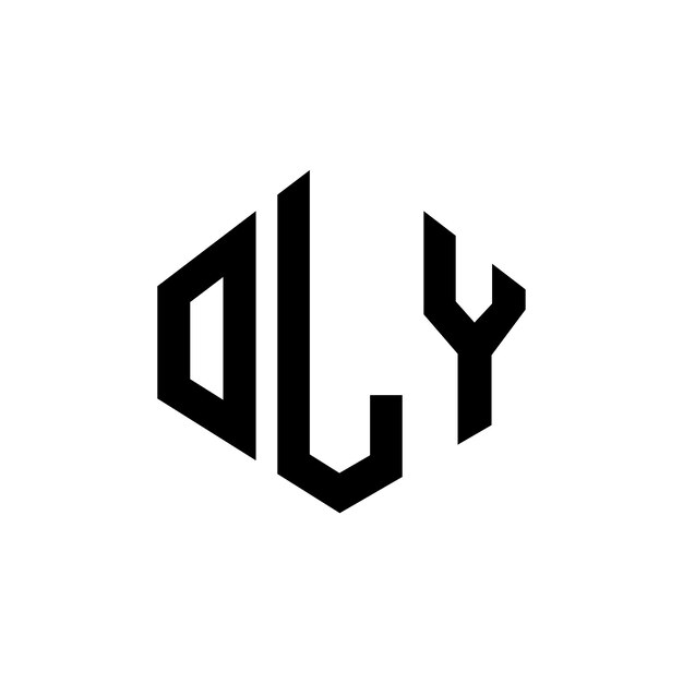 Diseño del logotipo de la letra OLY con forma de polígono OLY diseño del logotipo en forma de póligono y cubo OLY hexágono plantilla del logotipo vectorial colores blanco y negro OLY monograma de negocios y logotipo inmobiliario