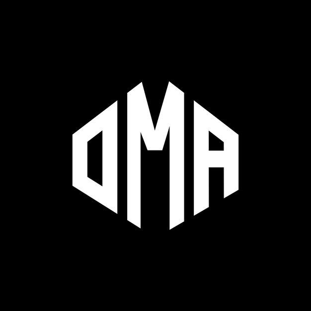 Diseño de logotipo de letra OMA con forma de polígono OMA poligono y forma de cubo diseño de logotipo OMA hexágono plantilla de logotipo vectorial colores blanco y negro OMA monograma logotipo de negocios y bienes raíces