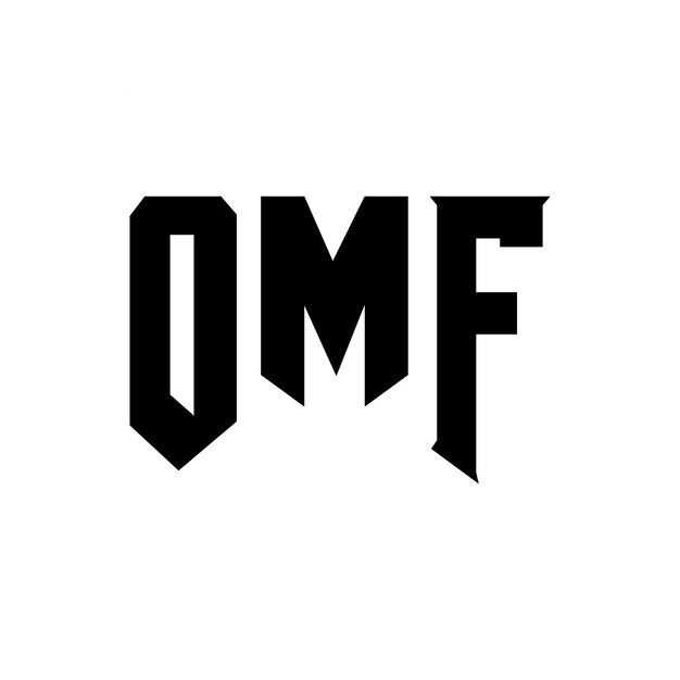 Diseño de logotipo de letra OMF para una empresa de tecnología Diseño del logotipo OMF combinación de colores blanco y negro Logotipo OMF vector OMF Diseño del icono OMF Alfabeto OMF tipografía