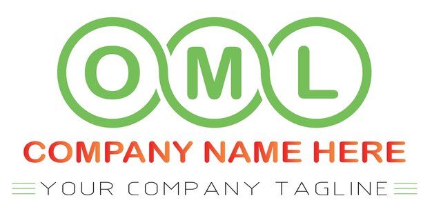 Diseño de logotipo de letra OML